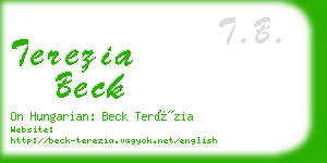 terezia beck business card
